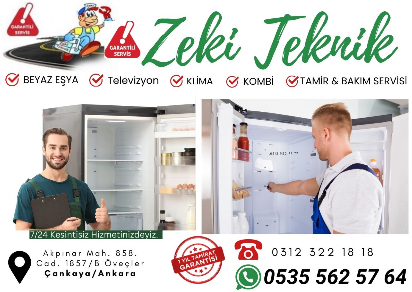Öveçler Buzdolabı Servisi